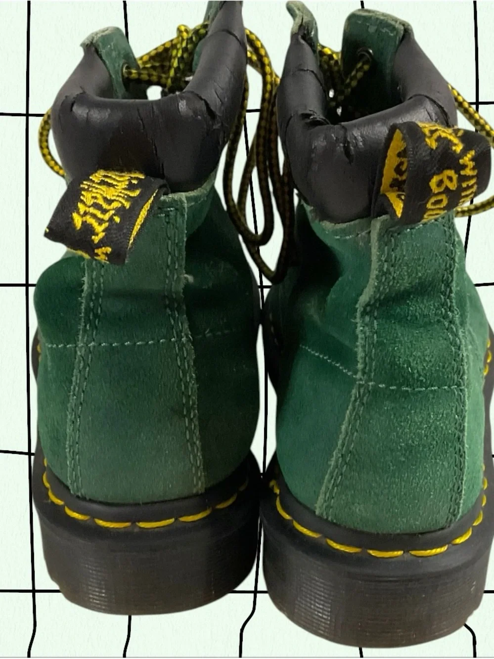 Dr. Martens 939 Ben Boots Dr Green/Black Sole with Yellow Tint Women's Size 6